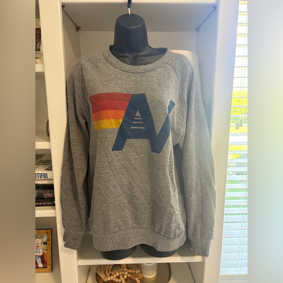 Aviator Nation Gray Sweatshirt with Logo Graphic - Picture 2 of 4